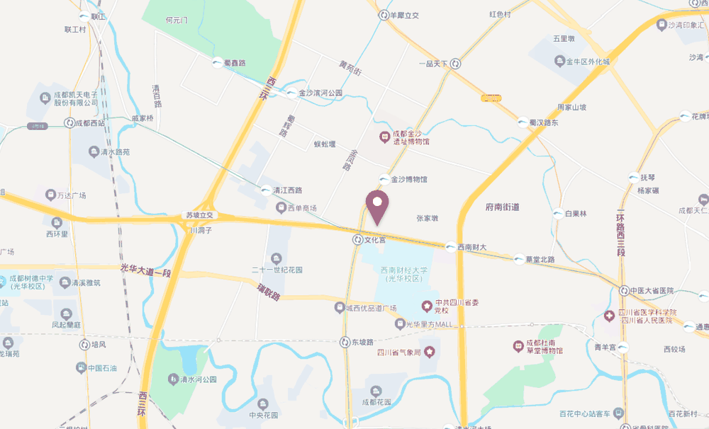 中国成都人力资源服务产业园位置地图